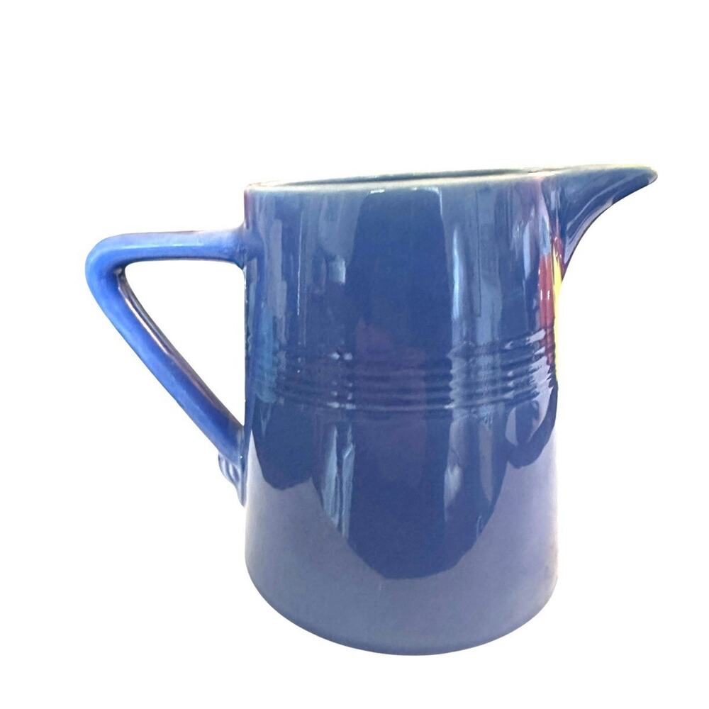 Homer Laughlin Harlequin 22 Ounce Jug Mauve Blue Vintage Excellent Condition